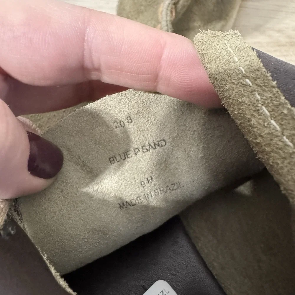 True Religion Sand Colored Leather Suede Moccasin Chukka Boots Mens‎ Size 9 M